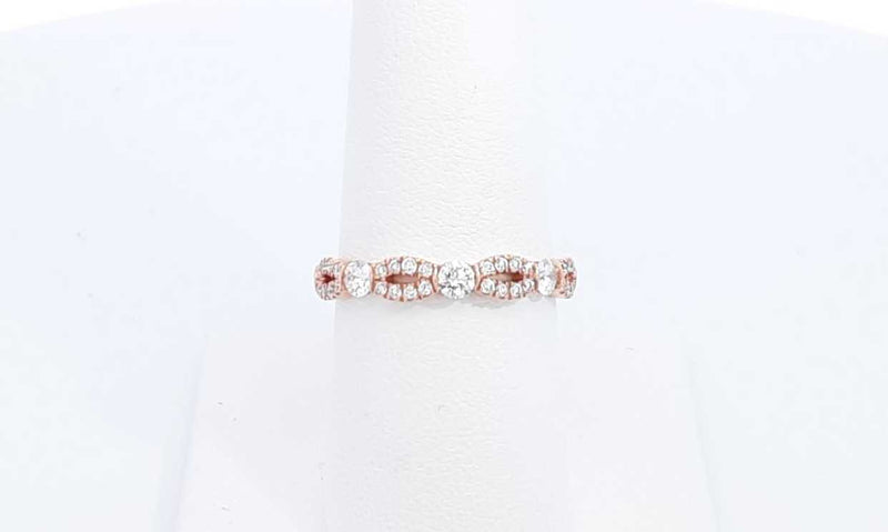 14k Rose Gold 0.37ctw Lab Grown Diamond Ring Size 7.5, 2.3 Grams Eb0623lsedu