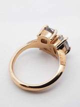 1.51 Cttw "Salt & Pepper" Diamond & 10k Gold Ring 6.2 Gram Size 6.25 Fw0525wwedu