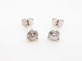 1.3 Cttw Diamond & 14k White Gold Stud Earrings 1.1 Grams Fw1123ixzdu