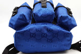 Gucci Blue Econyl Nylon Gg Monogram Off The Grid Backpack Eb0626rxzsa