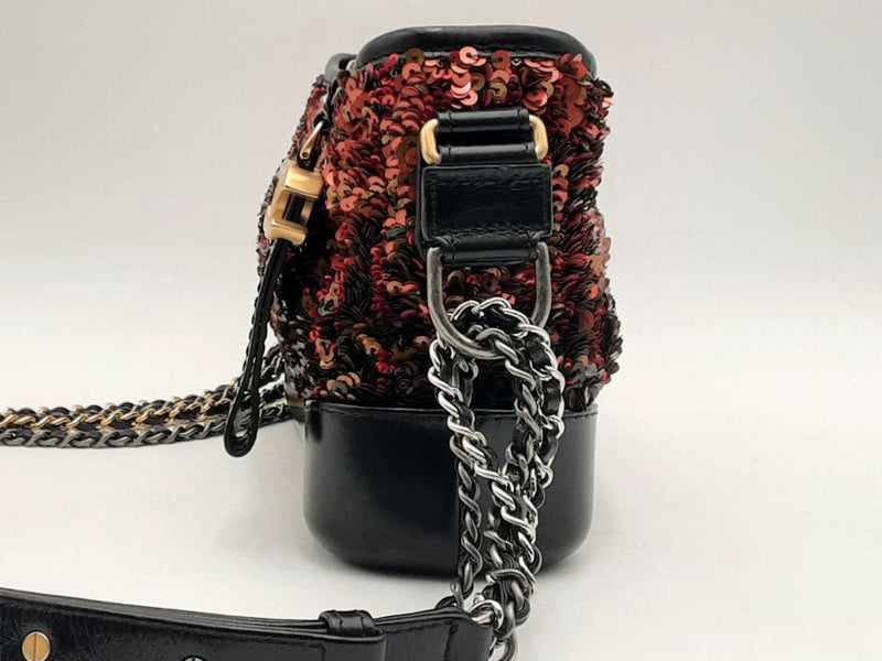 Chanel Small Sequin Gabrielle Bag Black Aa0825ozcrsa