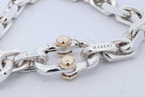 Tiffany & Co. Makers Sterling Silver Link 18k Bracelet 57.7g 9 Inch Eb0626rxzde