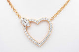 1.27ctw Lab Grown Diamond Heart Necklace In 925 7.9 Grams 18 Inch Eb0325lpldu