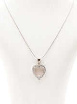 1.02 Cttw Diamond & 14k Gold Heart Pendant Necklace 9.7g 20 Inch Fw0826crzdu