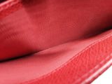 Salvatore Ferragamo Gancini Red Leather Continental Wallet Do0725lxzde