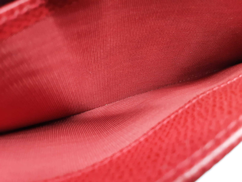 Salvatore Ferragamo Gancini Red Leather Continental Wallet Do0725lxzde