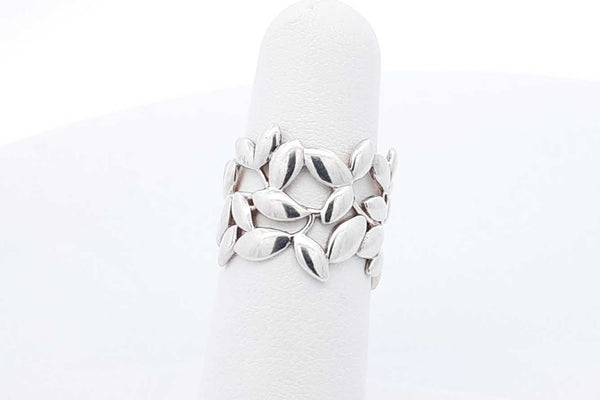 Tiffany & Co. Paloma Picasso Olive Leaf Sterling Silver Ring 5.5g Sz 5 Eb125lrxdu