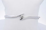0.33ctw Diamond Hinged Bangle Bracelet In 14k White Gold 13.9 Grams Eb0926llrxde