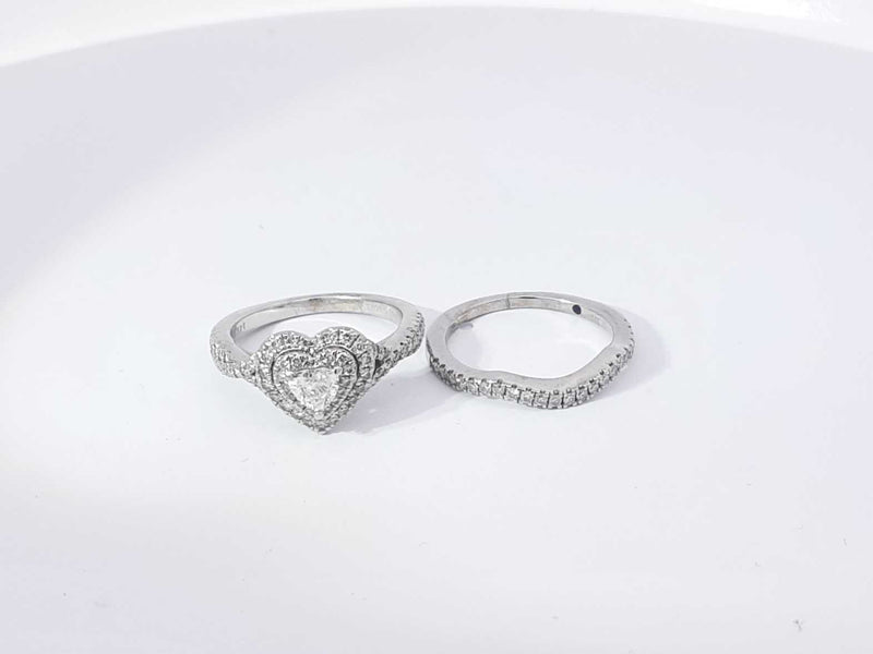 1.41 Cttw Diamond 14k White Gold Wedding Set 7 Grams Size 7 Aa1025przsa