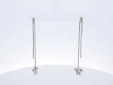 14k White Gold Airplane Threader Earrings 1.1 Grams Fw0626rzdu