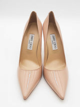 Jimmy Choo Nude Patent Leather Pumps Size 39.5 Eb0726rxsa
