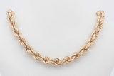 18k Yellow Gold Rope Chain Necklace With 14k Clasp 21.6 Grams 25 In Eb0326lrrxsa