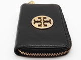 Tory Burch Black Leather Small Keychain Zipper Pouch Do0925rde