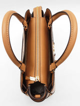 Michael Kors Reed Belted Deer Tan Croc Embossed Leather Satchel Bag Do0626wxde