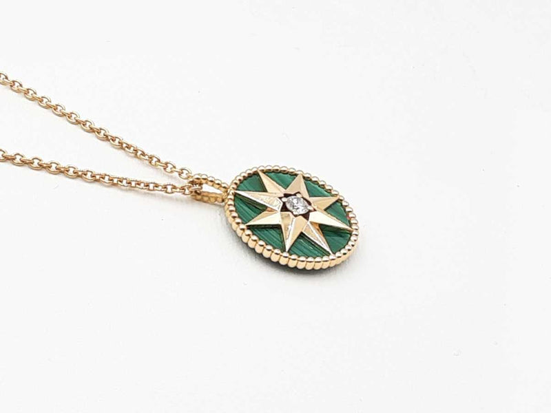 Christian Dior Rose De Vents Necklace In 18k Gold 13.8 Gram 32 Inch Fw0925wzxzdu