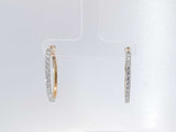 0.90 Cttw Lab Grown Diamond 14k Yellow Gold Hoop Earrings Aa0625pcpsa