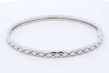 Chanel 18k White Gold Coco Crush Bangle Bracelet 16.9 Grams Eb0626orxzde