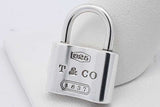 Tiffany & Co. 1837 Padlock Lock Sterling Silver Charm Pendant 7 Grams Eb0426rxsa