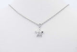 Lab Grown Diamond Star Pendant Necklace & Earrings In 925 Sterling Silver 3.4 Grams Eb0325wcsa