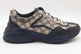 Gucci Gg Rhyton Monogram Canvas Sneakers Size 11 Eb0925lrxdu
