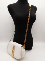 Versace Greca Goddess White Leather Shoulder Bag Do0825pxzde