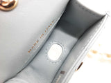 Chanel Light Blue Quilted Leather Airpod Case Do0426sxzde