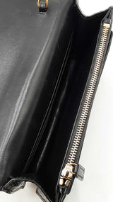 Yves Saint Laurent Sunset Wallet With Chain In Croc-embossed Leather Fw0326cxzdu
