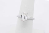 2.02ctw Lab Grown Emerald Cut Diamond Ring 14k White Gold 3.5g Size 6 Eb526wxzsa