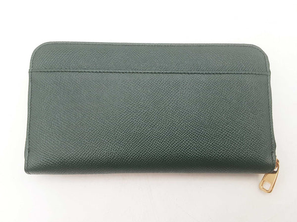 Dolce & Gabbana Leather Zip Around Green Wallet Sd0725lrzsa