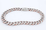 4.32cttw Diamond Cuban Link Bracelet 14k Two Tone Gold 33.5g 7.5 In Eb0826oxxzde