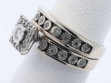 Diamond Engagement Set In 14k White Gold 6.7 Grams Size 6 Eb0724lirsa