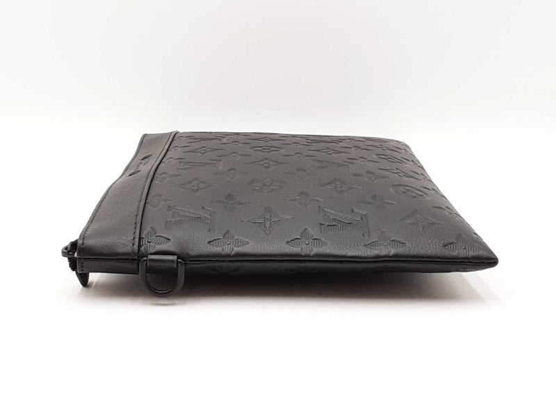 Louis Vuitton To-go Pochette In Monogram Shadow Black Leather Fw1125wzxdu