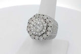4.17cttw Diamond Ring In 14k White Gold 16.9 Grams Size 7 Eb0926pxxzsa