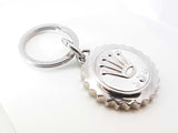Rolex Triplock Crown Emblem Stainless Steel Keyring Fw0426izdu
