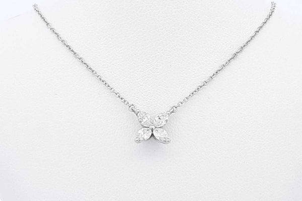 Tiffany & Co. Diamond Necklace In Platinum 2.7 Grams 16 Inch Eb0824lrxzsa