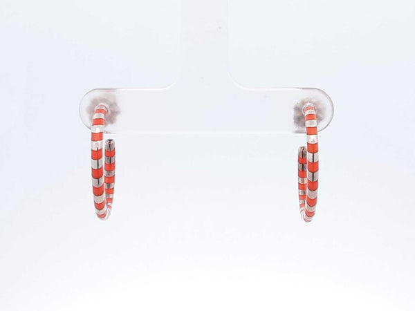 Tiffany & Co. Paloma Picasso Sterling & Enamel Swirl Hoop Earrings Fw0125lcrdu