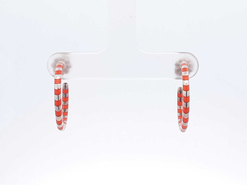 Tiffany & Co. Paloma Picasso Sterling & Enamel Swirl Hoop Earrings Fw0125lcrdu