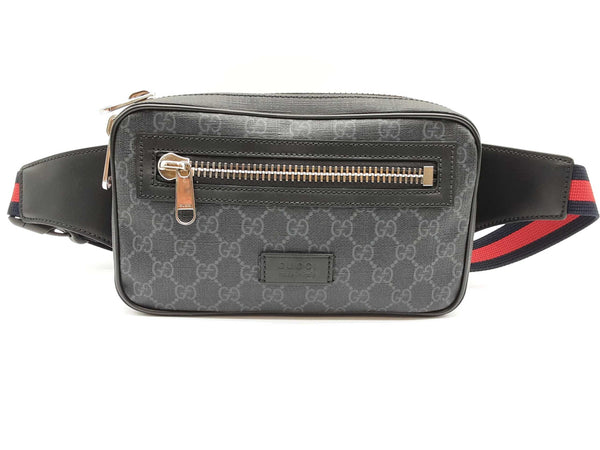 Gucci Gg Supreme Coated Canvas Belt Bag Black Sd0425rxzde