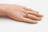 0.91 Ctw Diamond & 18k Gold Cathedral Engagement Ring 4.6g Size 7.75 Fw0426ezxdu