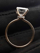 4.14 Cttw Emerald-cut Lab-created Diamond & 14k Yellow Gold Solitaire Engagement Ring & Cert 3.2 Grams Size 6.75 Fw0126lrrzdu