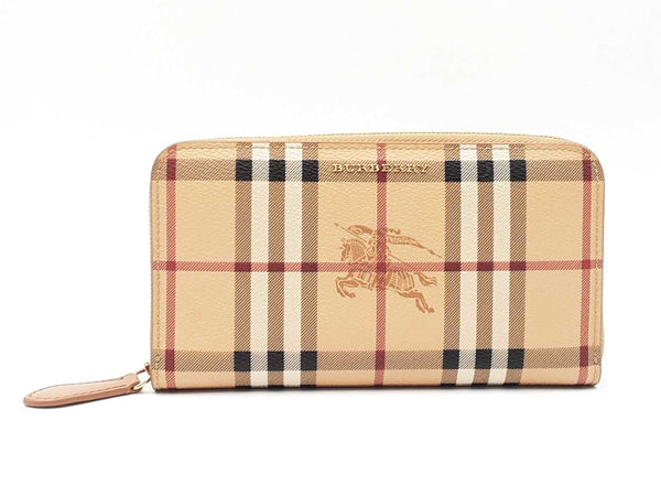 Burberry Ziggy Zip-around Wallet In Haymarket Check Coated Canvas Fw00725crdu