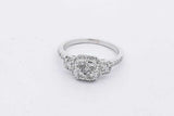 0.82cttw Diamond Cluster Ring In 14k White Gold 3.4 Grams Size 7 Eb0626osxsa