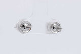 2.0cttw Lab Grown Diamond Stud Screwback Earrings 14k White Gold 1.1g Eb326wcrsa