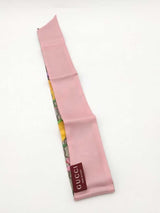 Gucci Gg Monogram Flora Silk Ribbon Scarf Eb0926lxzsa