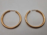 14k Yellow Gold 8.2g Hollow Hoop Earrings Do1124wcxde