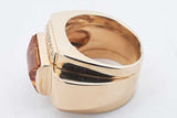 Orange Gemstone & Diamond Ring In 14k Yellow Gold 18.4 Grams Size 5 Eb0726lxorsa