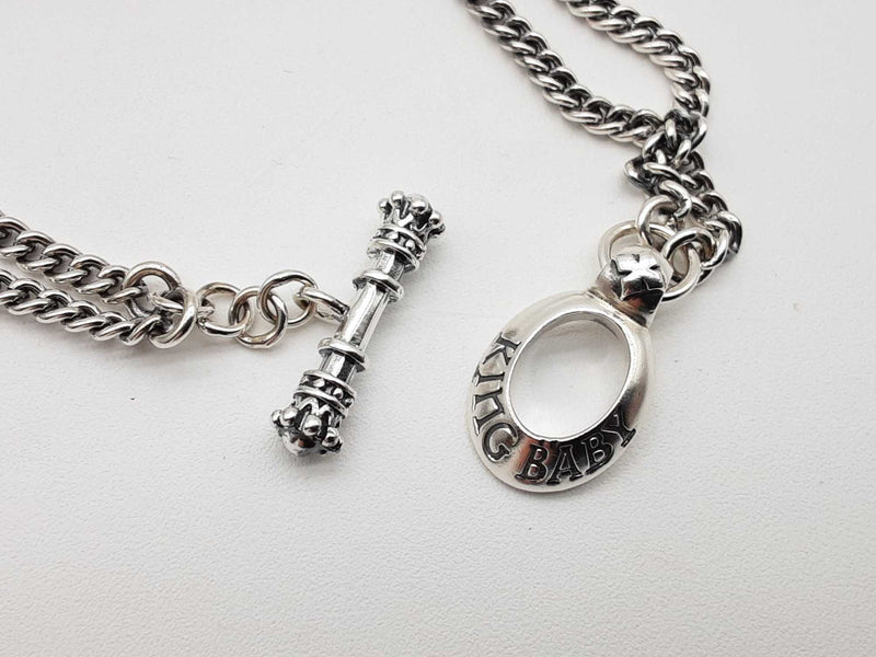 King Baby Saint Michael 0.925 Silver 32.1g Double Bracelet 8.25 In Do0325lrxde