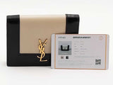 Yves Saint Laurent Cassandre Flap Card Case Black Wallet Aa0726rzsa