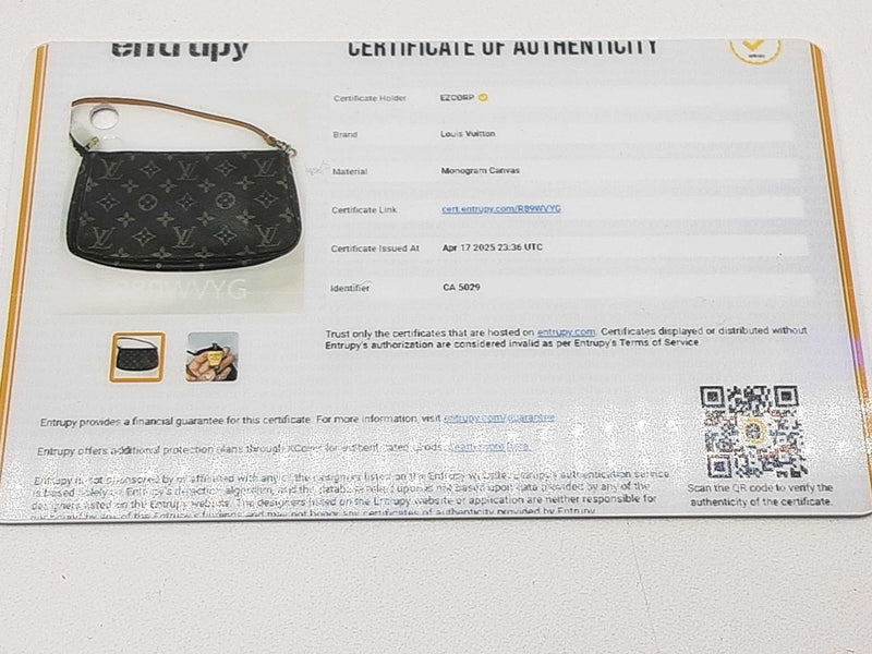 Louis Vuitton Pochette Brown Monogram Coated Canvas Clutch Do0425irrde