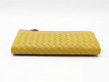 Bottega Veneta Duo Clutch In Lime Green & Beige Intrecciato Leather Fw0926lcrdu